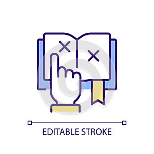 2D colorful dyslexia strengths icon