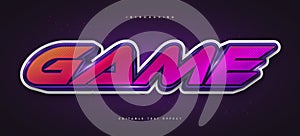 3D Colorful Game Text Style Effect with Halftone Texture