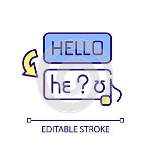 2D colorful phonological difficulties icon