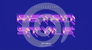 3D and Colorful Retro Text Style Effect