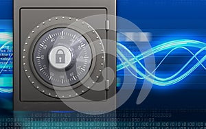 3d combination lock metal safe