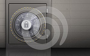 3d combination lock metal safe