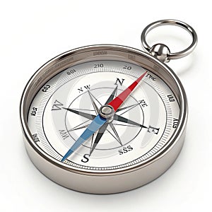 3D Compass icon isolated on white background