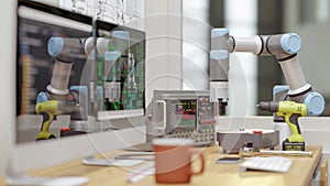 3D computer Generated image: COBOT in LAB