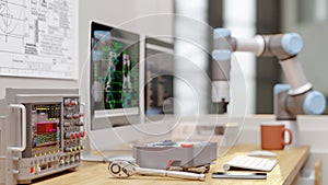 3D computer Generated image: COBOT in LAB