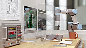 3D computer Generated image: COBOT in LAB