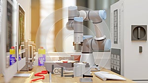 3D computer Generated image: COBOT in LAB