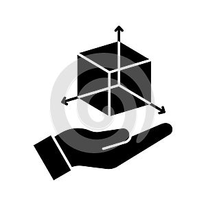 3d computer graphics  Flat inside vector icon which can easily modify or edit