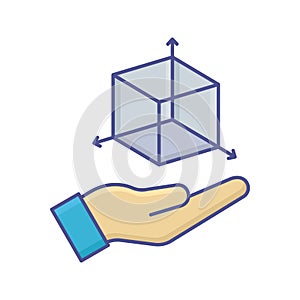 3d computer graphics  Flat inside vector icon which can easily modify or edit