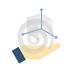 3d computer graphics  Flat inside vector icon which can easily modify or edit