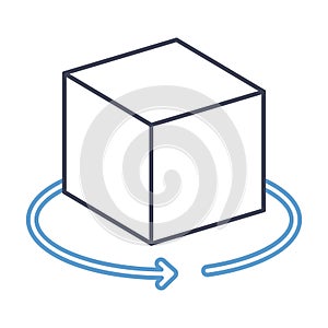 3d computer graphics Flat inside vector icon which can easily modify or edit