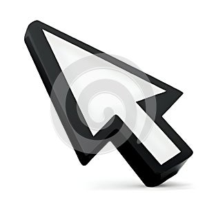 3d computer mouse cursor. arrow icon. Generative AI