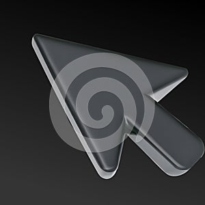 3d computer mouse cursor. arrow icon. Generative AI.