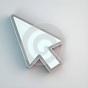 3d computer mouse cursor. arrow icon. Generative AI.