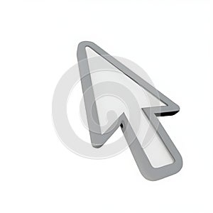 3d computer mouse cursor. arrow icon. Generative AI.