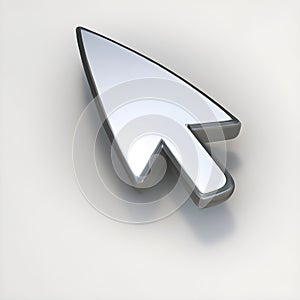 3d computer mouse cursor. arrow icon. Generative AI.