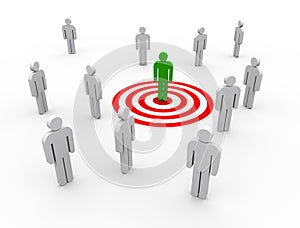 3d concept of targeting buyer photo