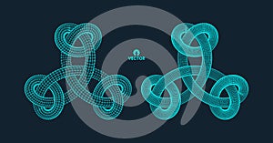 3D Connection Structure. Futuristic Technology Style. Abstract Design. Lattice Geometric Element.