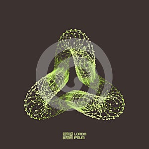 3D Connection Structure. Lattice Geometric Element