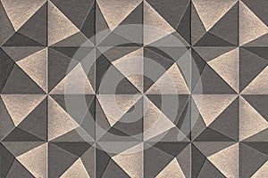 3D copper paper craft pentahedron patterned background photo