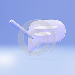 3d Copywriting, writing icon. Document concept. Speech bubble, text and pencil. Vector illustration