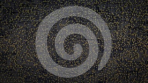 3d cpu processor chip background. Technological abstract illustration of microcircuit and microchip computer. Artificial