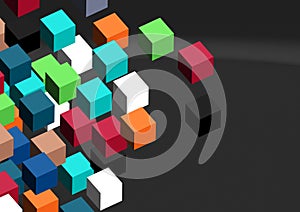 3D cubes abstract background;