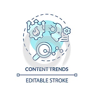 2D customizable content trends line icon concept