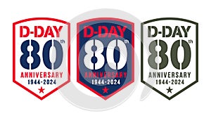 D-Day 80th Anniversary badges