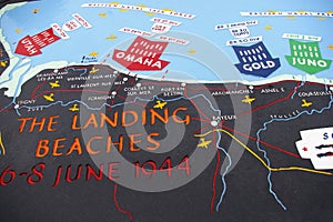 D-day beach map