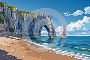 D-Day Beaches Normandy Cliffs AI Generated