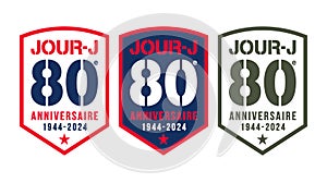 D-Day 80th Anniversary badges photo