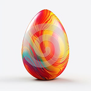 3d decorative Realistic egg shell. Easter egg on white background