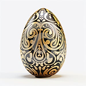 3d decorative Realistic egg shell. Easter egg on white background