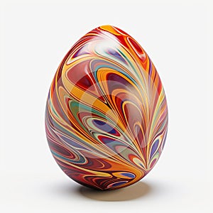 3d decorative Realistic egg shell. Easter egg on white background