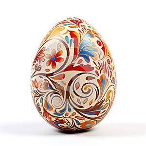3d decorative Realistic egg shell. Easter egg on white background