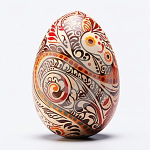 3d decorative Realistic egg shell. Easter egg on white background