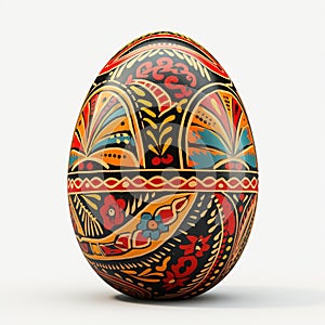 3d decorative Realistic egg shell. Easter egg on white background