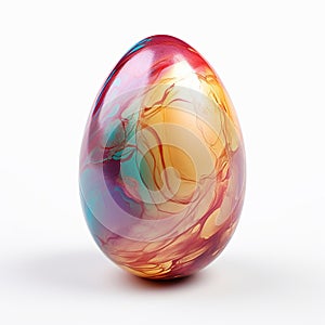 3d decorative Realistic egg shell. Easter egg on white background