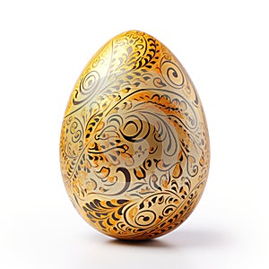 3d decorative Realistic egg shell. Easter egg on white background