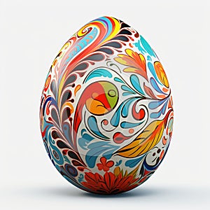 3d decorative Realistic egg shell. Easter egg on white background