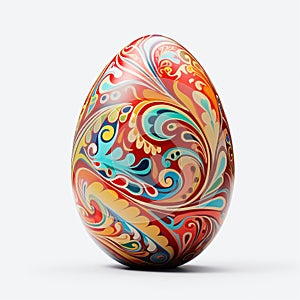 3d decorative Realistic egg shell. Easter egg on white background