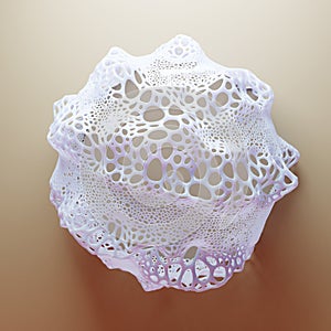 3d delicate abstract organic coral like lace creature photo