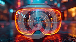 A 3D depiction of the insurance claim process incorporating elements of virtual and augmented reality. With the use of