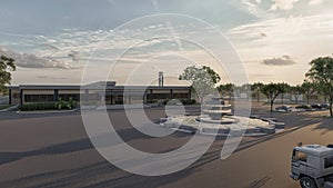 3D design Cattle Slaughterhouse using Lumion Ã¢â¬â Front elevation