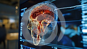 3D Digital Brain Model Visualization on a Computer Screen