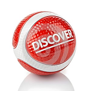 3D discover icon isolated on white background