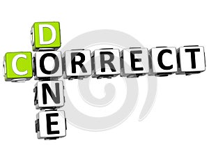 3D Done Correct Crossword