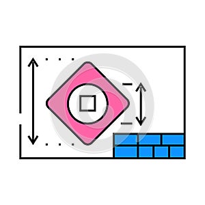 2d drafting architectural drafter icon color illustration photo