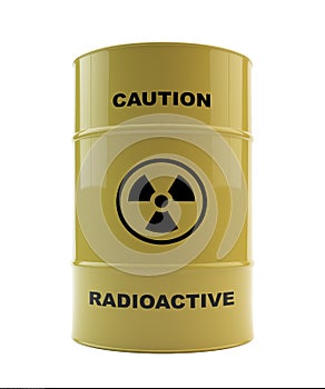 3d Drum Barell On White